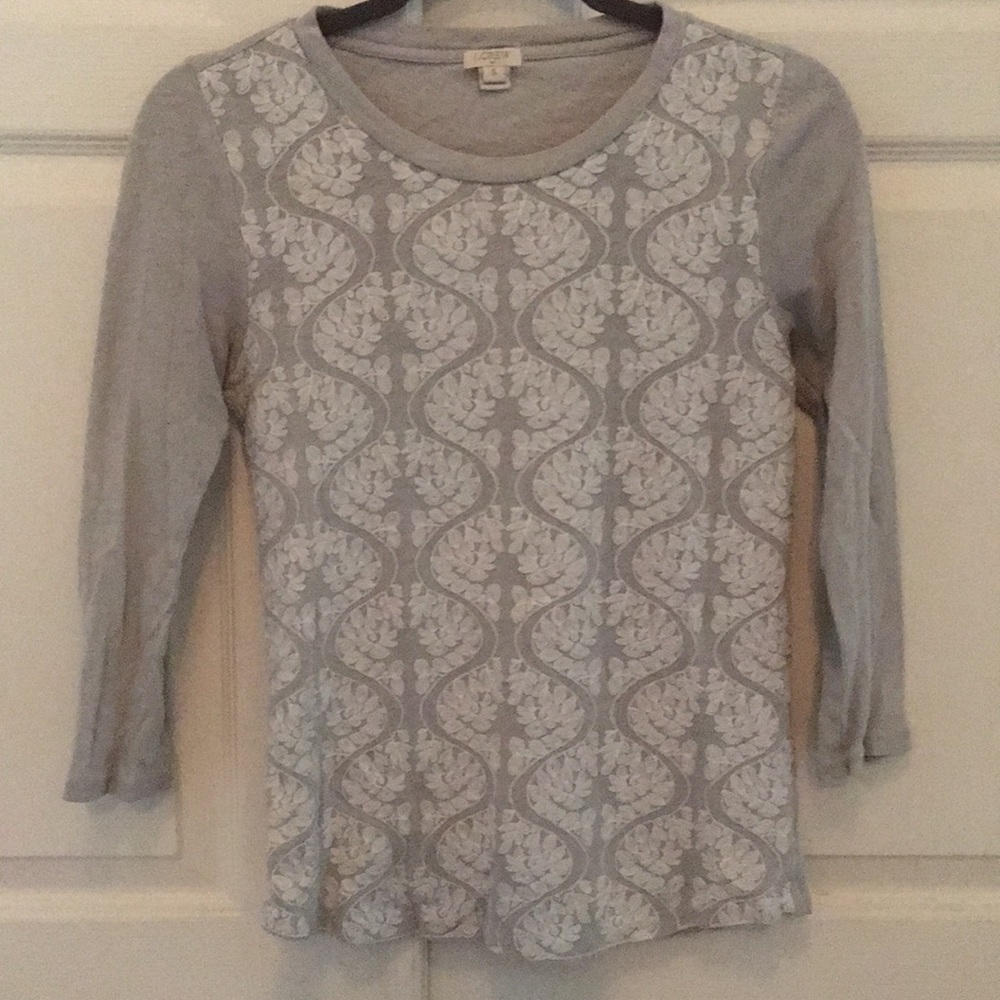 j crew 3/4 sleeve tee